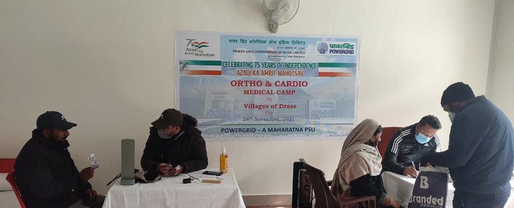 Powergrid organises free orthopaedic and cardiac camp at Drass substation