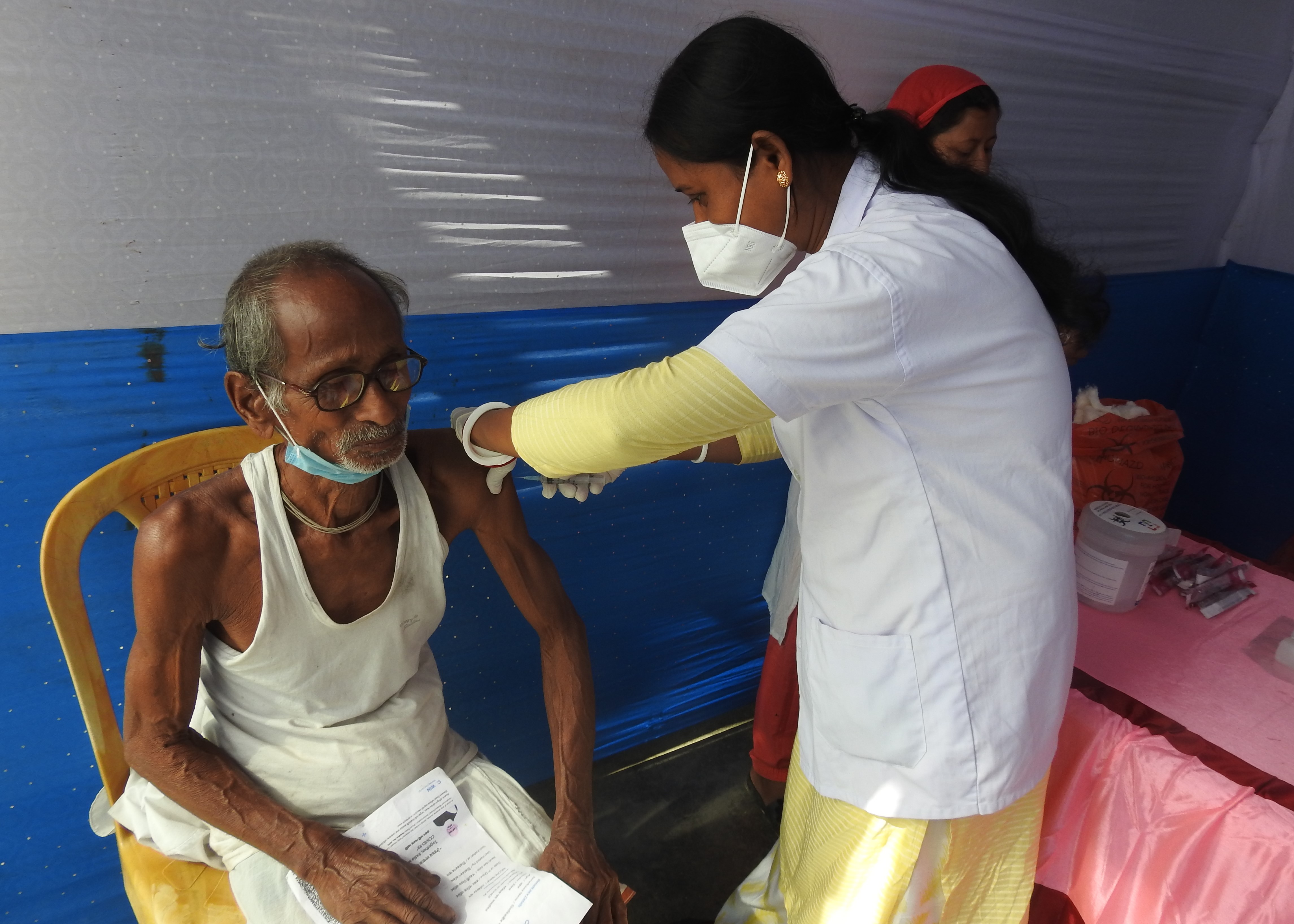 Medical health check-up and vaccination camp near 220 kV Salakati Substation in Assam