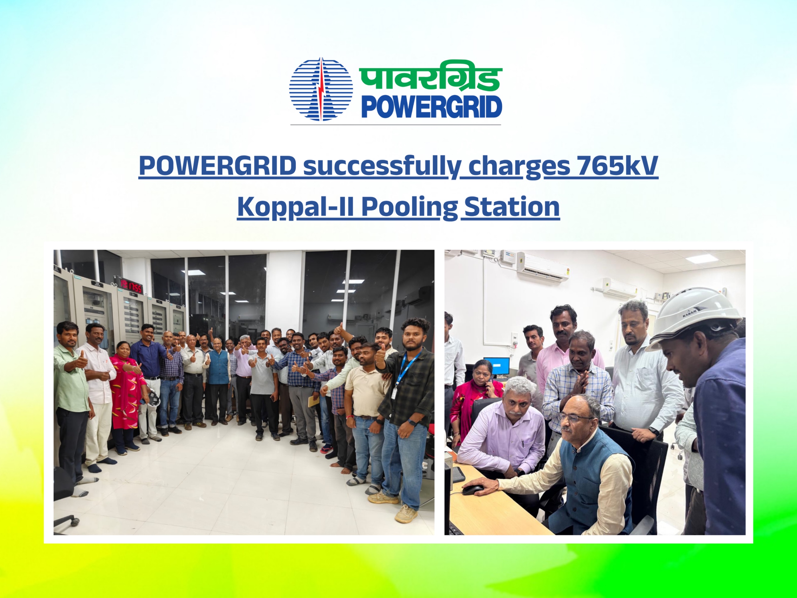 POWERGRID successfully charges 765kV Koppal-II Pooling Station