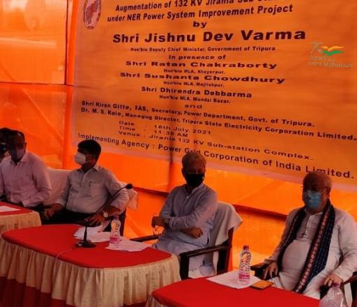 Inauguration of 132KV Jirania SS by Hon’ble Dy CM of Tripura Shri Jishnu Dev Varma, under NERPSIP by Power