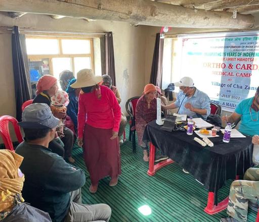 Medical camp at village Cha in Zanskar Tehsil of District Kargil