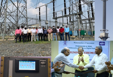 India’s first indigenously developed BHEL  make 400kV Optical Current Transformer and Digital Substation components  at 400/220kV Bhiwadi Substation of POWERGRID