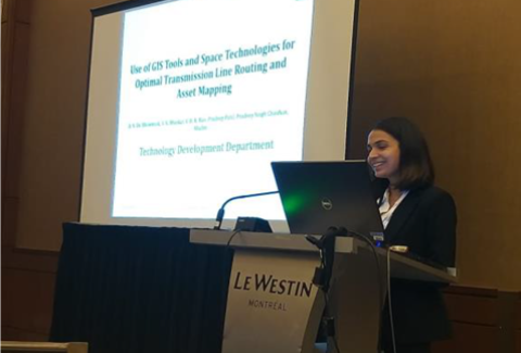 Technical paper on “Use of GIS Tools and Space Technologies for Optimal Transmission Line Routing and Asset Mapping” was presented by Ms. Shalini, Deputy Manager (Technology Development) at CIGRE Canada 2019 Conference held in Montreal, Canada from 16-19 Sep, 2019.