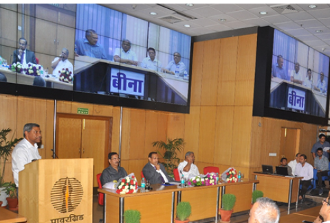 Commencement of Power Flow through 1200kV National Test Station by CMD, Shri IS Jha on 18th May 2016.