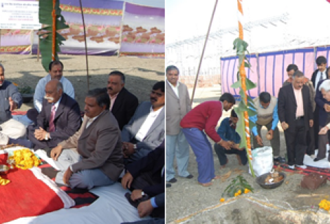 Ground breaking ceremony of 1200kV National Test Station at Bina on 30th December 2007.