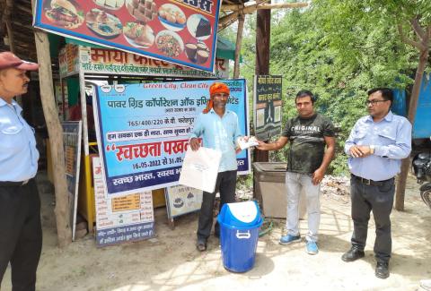 Fatehpur dustbin bag and kit distribution